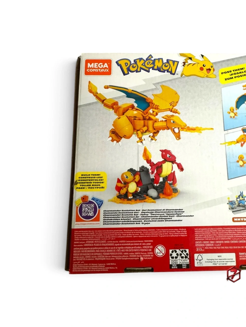 Mega Construx Pokémon Charmander Evolution Set HFG06 313pc Near Complete w/ Box